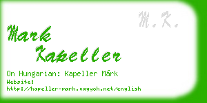 mark kapeller business card