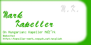 mark kapeller business card